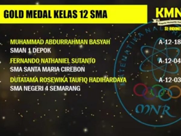 Juara Kompetisi Matematika Nalaria Realistik 15