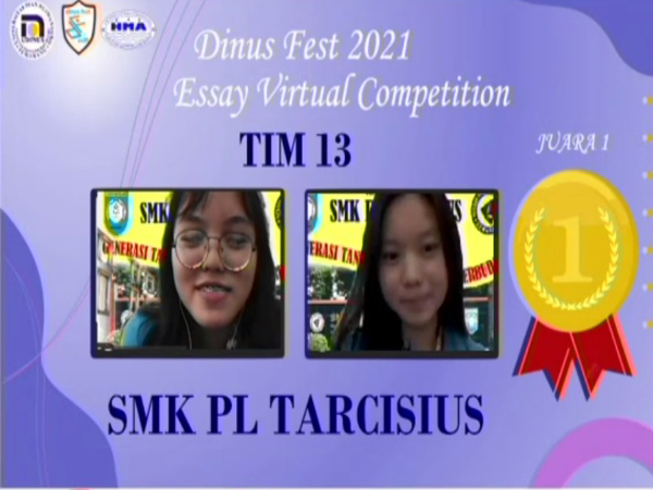Juara 1 Essay Virtual Competition Dinus Fest 2021 Juara 1 Essay Virtual Competition Dinus Fest 2021