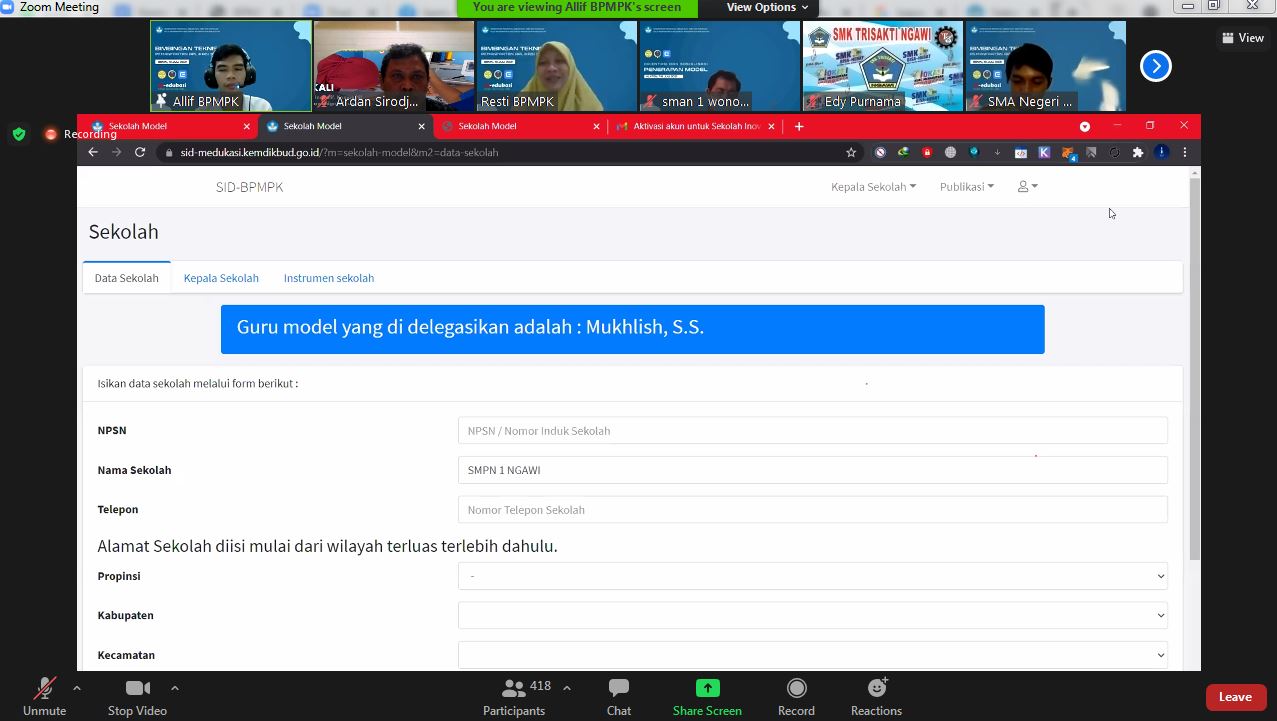 SMKN 1 Tuntang Antusias Mengikuti Sekolah Inovatif Digital BPMPK