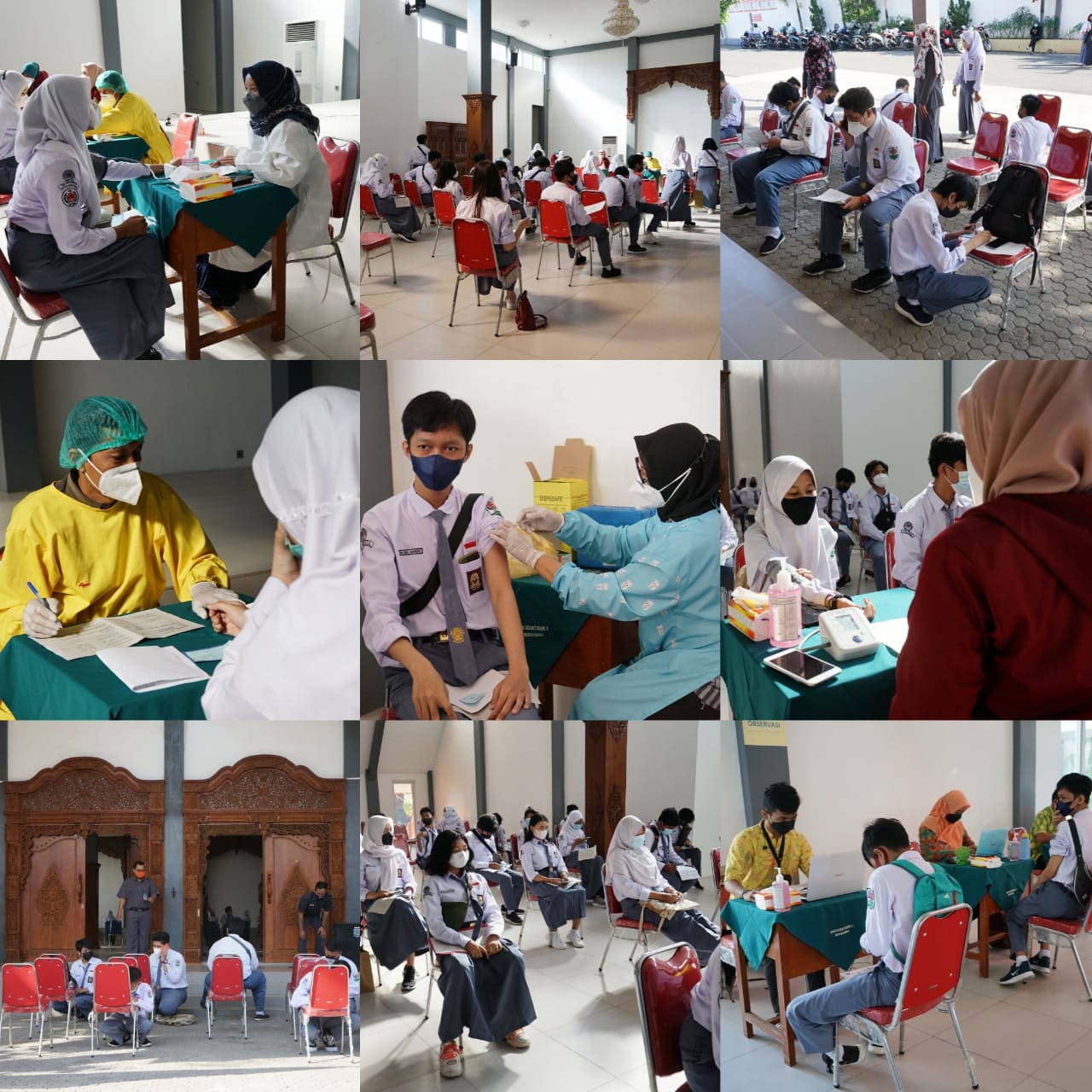Pemberian Vaksin Covid-19 di SMA Kesatrian 2 Semarang Pemberian Vaksin Covid-19 di SMA Kesatrian 2 Semarang