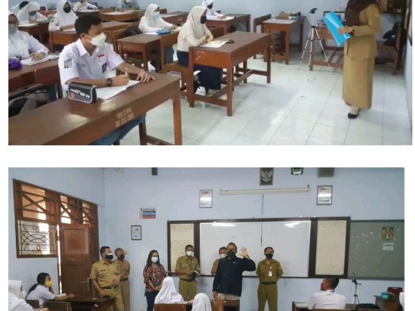 Kacabdin 01 pantau PTM SMAN 3 Semarang