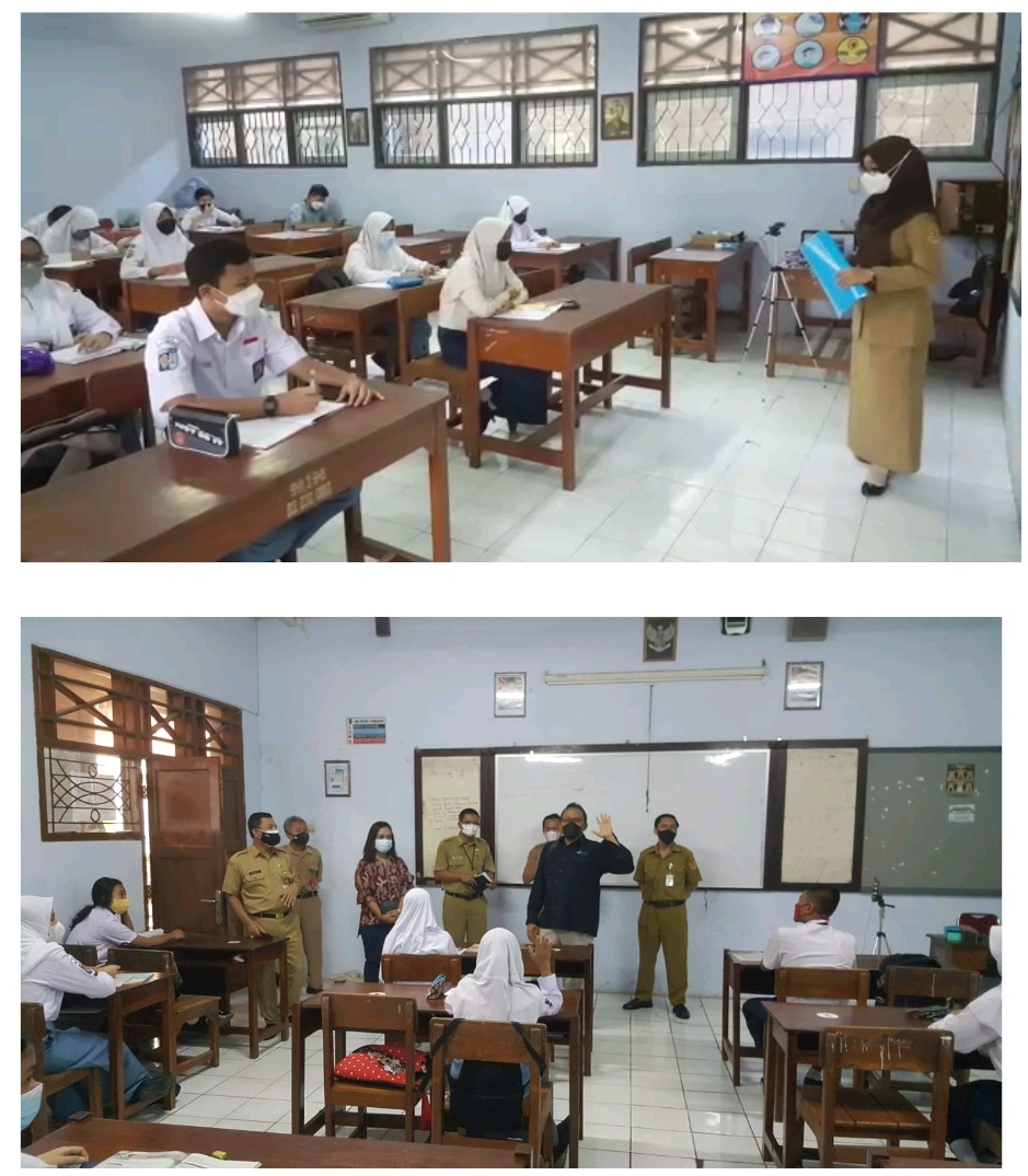 Kacabdin 01 pantau PTM SMAN 3 Semarang Kacabdin 01 pantau PTM SMAN 3 Semarang