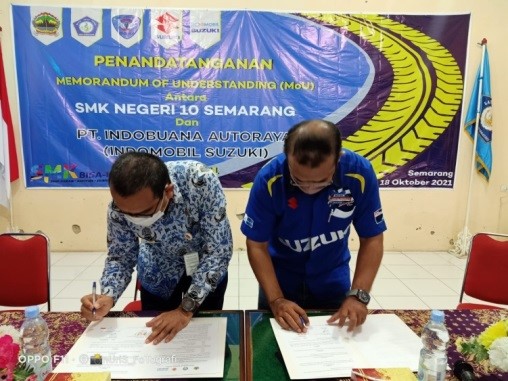 Penandatanganan MOU SMK Negeri 10 dengan PT. Indobuana Autoraya Suzuki