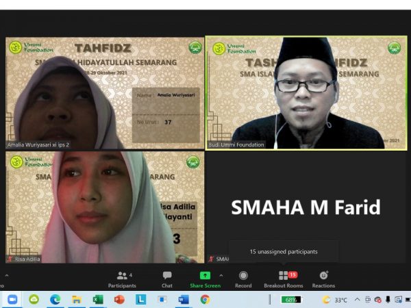 SMAHA Gandeng Ummi Foundation Surabaya Adakan Munaqosyah Tahfidz dan Tashih