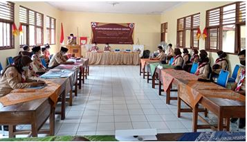 Musyawarah Gugus Depan Ambalan Wukir Rehtawu/Dewi Pertiwi Pangkalan SMAN 1 Bergas Tahun 2021/2022