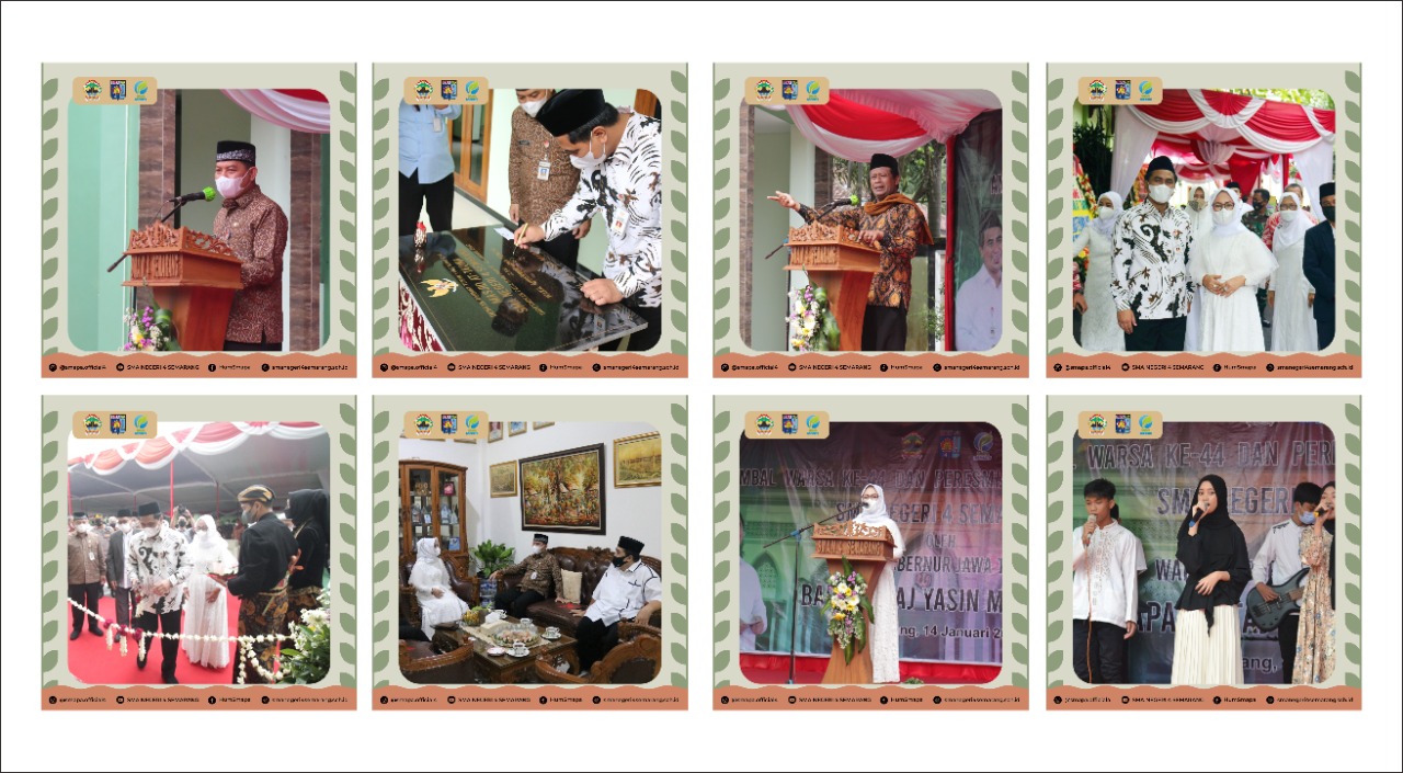 WAGUB JATENG TAJ YASIN MAIMOEN RESMIKAN MASJID AT-TAQWA PADA ACARA AMBALWARSA SMA NEGERI 4 SEMARANG KE-44