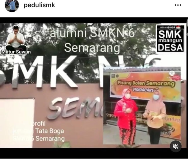 Inisiator SMK Mbagun Desa Acungkan Jempol Ke Siswa SMK Negeri 6 Semarang