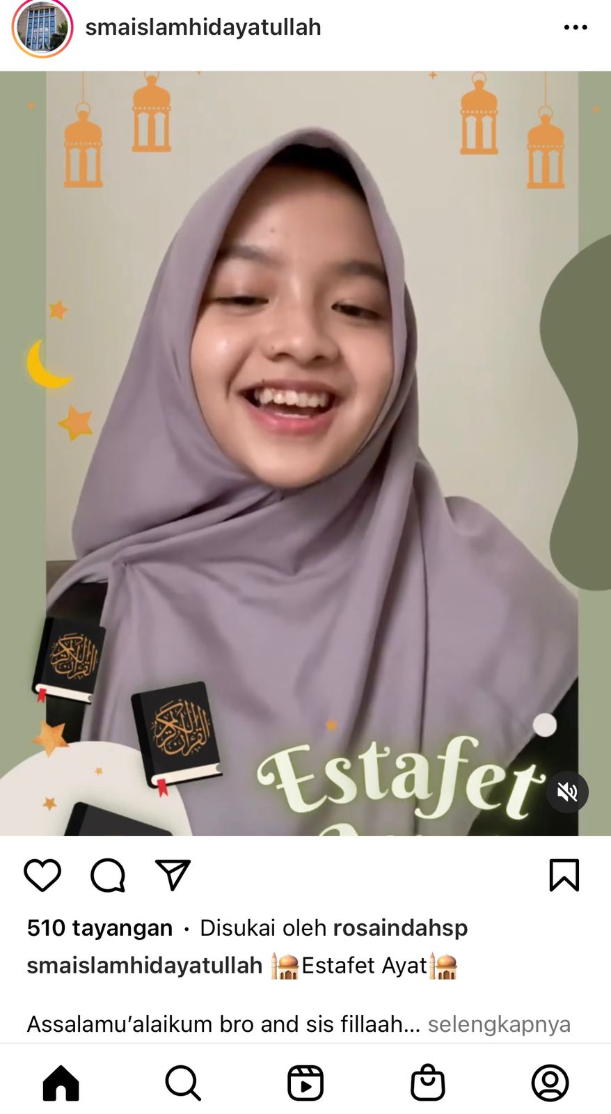 Ramadhan SMAHA Lebih Bermakna dengan Estafet Ayat dan Kultima
