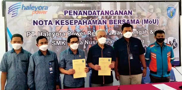 Memperluas Kerjasama Dengan Dunia Industri, SMK Pelita Nusantara 2 Semarang (Pelnus) Taken MoU Dengan PT. Haleyora Power Regional 2 Jateng Dan DIY