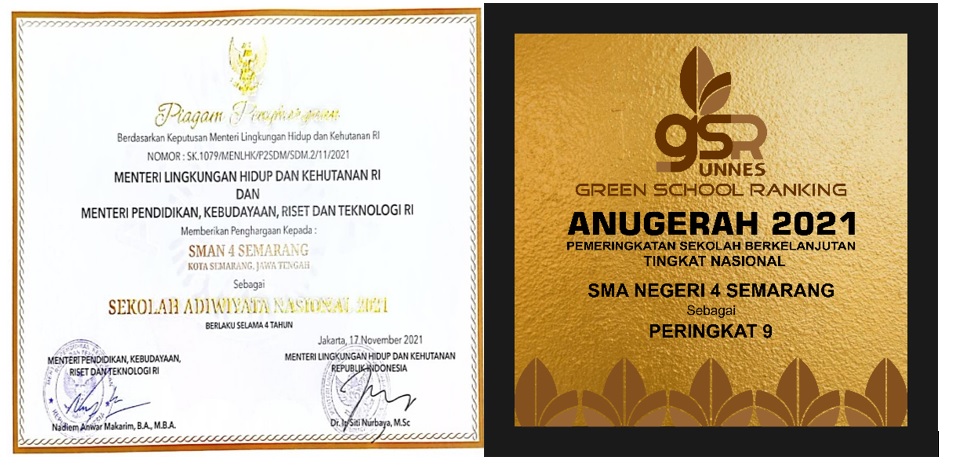 Rajutan Prestasi SMAN 4 Semarang Di Masa Pandemi Tahun 2021