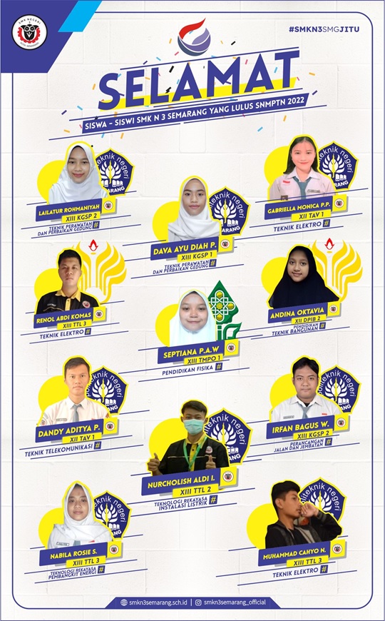 SMKN 3 Semarang Loloskan siswanya di SNMPTN 2022