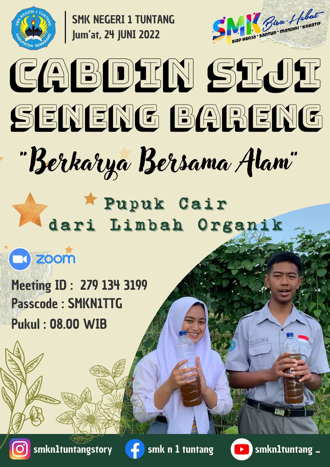 Jumat Virtual: Berkarya Bersama Alam SMKN Satu Atap Tuntang