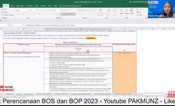 SMKN 10 Semarang mengikuti Webinar Sosialisasi Rapor Pendidikan dengan fitur Otomasi PBD untuk Perencanaan BOS dan BOP 2023