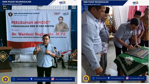 Kunjungan  Direktur SMK Direktur Jenderal Pendidikan Vokasi, Kemendikbud Ristek di SMK Muhammadiyah Suruh
