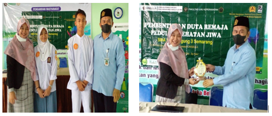 Pelatihan Duta Remaja Peduli Kesehatan Jiwa SMA Islam Sultan Agung 3 Semarang