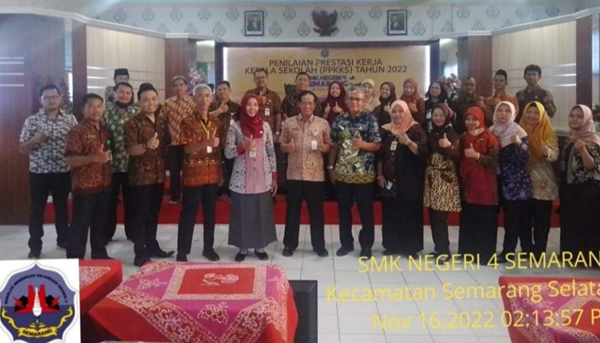 Penilaian Prestasi  Kerja Kepala Sekolah  SMKN 4 Semarang tahun  2022