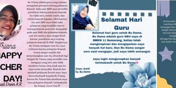 Surat untuk Guruku: Refleksi Siswa SMKN 11 Semarang di Hari Guru Nasional