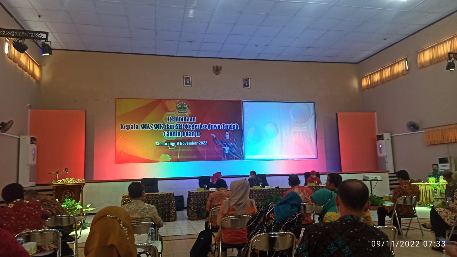 Pembinaan Kepala Sekolah oleh Ibu Kadinas Pendidikan dan Kebudayaan Propinsi Jawa Tengah