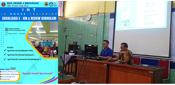 SMKN 4 Semarang Adakan In House Training  Sosialisasi e-Kin dan Review Kurikulum