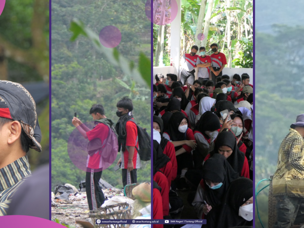 SADAR BAHAYA SAMPAH PLASTIK, SISWA SMAN 1 TUNTANG KUNJUNGI TPA BLONDO