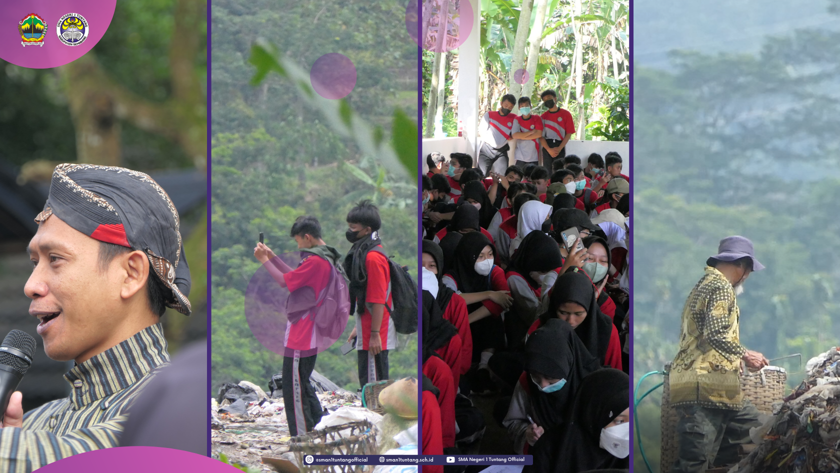 SADAR BAHAYA SAMPAH PLASTIK, SISWA SMAN 1 TUNTANG KUNJUNGI TPA BLONDO