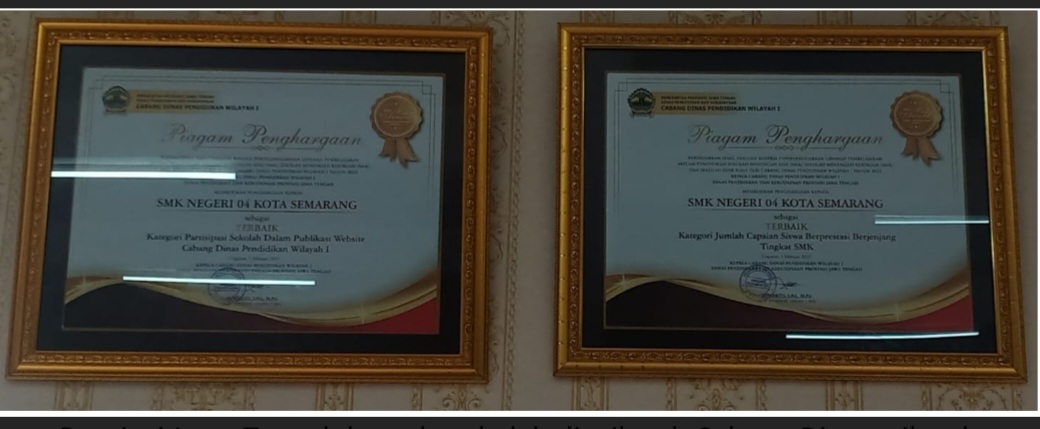 SMKN 4 SEMARANG SABET 2 PENGHARGAAN ANUGERAH BERPRESTASI CABDIN 1