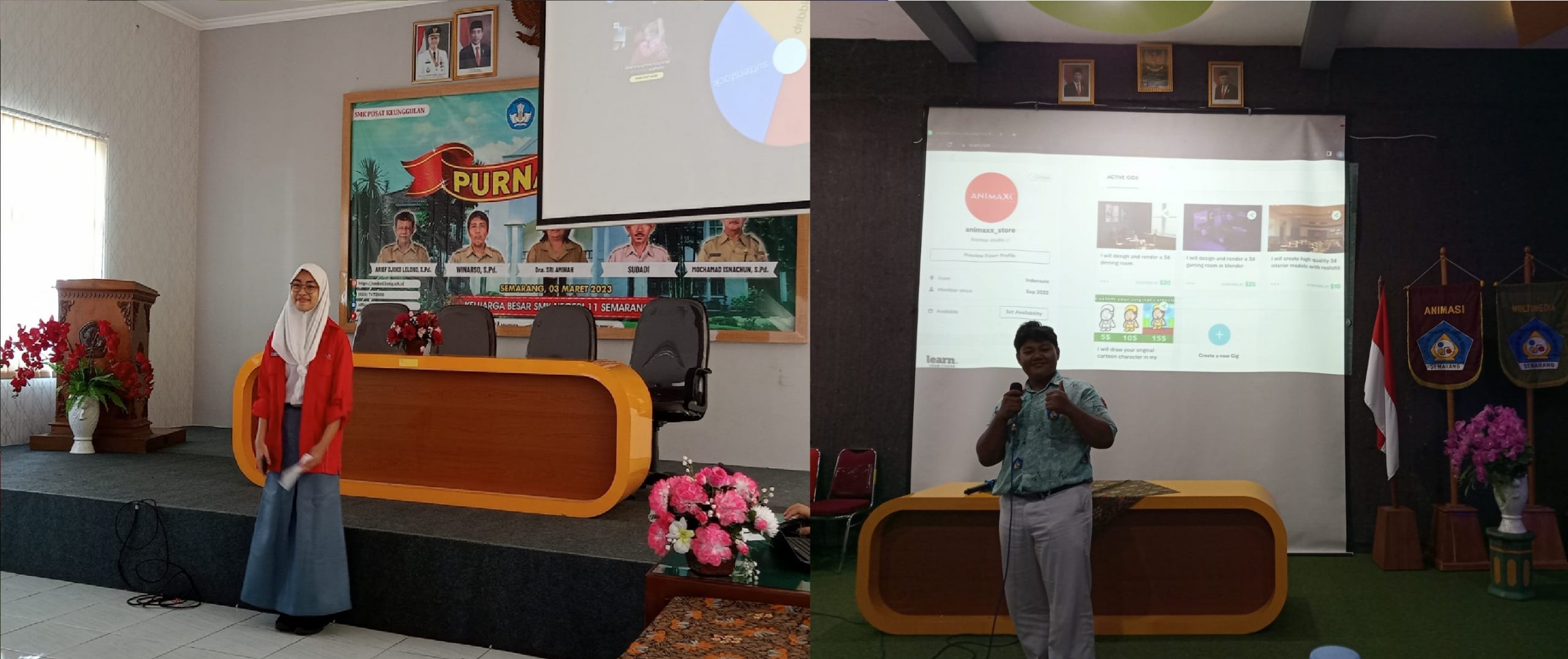 Presentasi Project Riil di SMKN 11 Semarang Untuk PTS