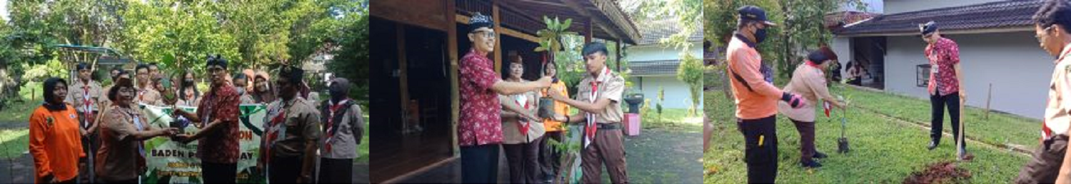 Pramuka Pangkalan SMKN 11 Semarang Gerakkan Penanaman Pohon
