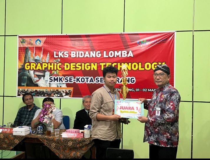 SMKN 11 Semarang Juara 1 LKS Teknologi Desain Grafis