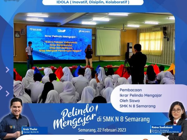 Wujudkan Generasi Unggul Masa Depan, Pelabuhan Indonesia Hadirkan Pelindo Mengajar di SMK N 8 Semarang