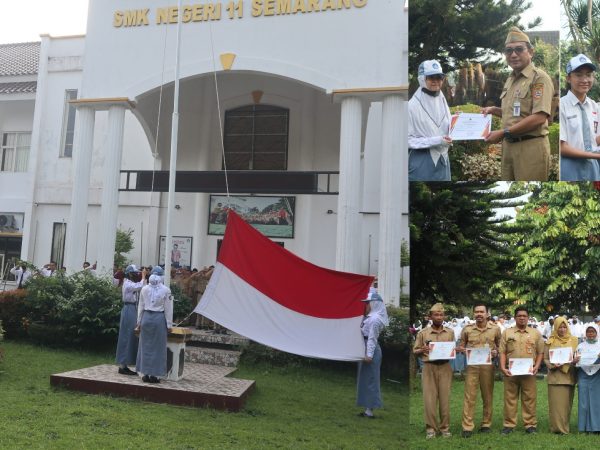 Puluhan Penghargaan Hiasi Upacara Bendera SMKN 11 Semarang Puluhan Penghargaan Hiasi Upacara Bendera SMKN 11 Semarang