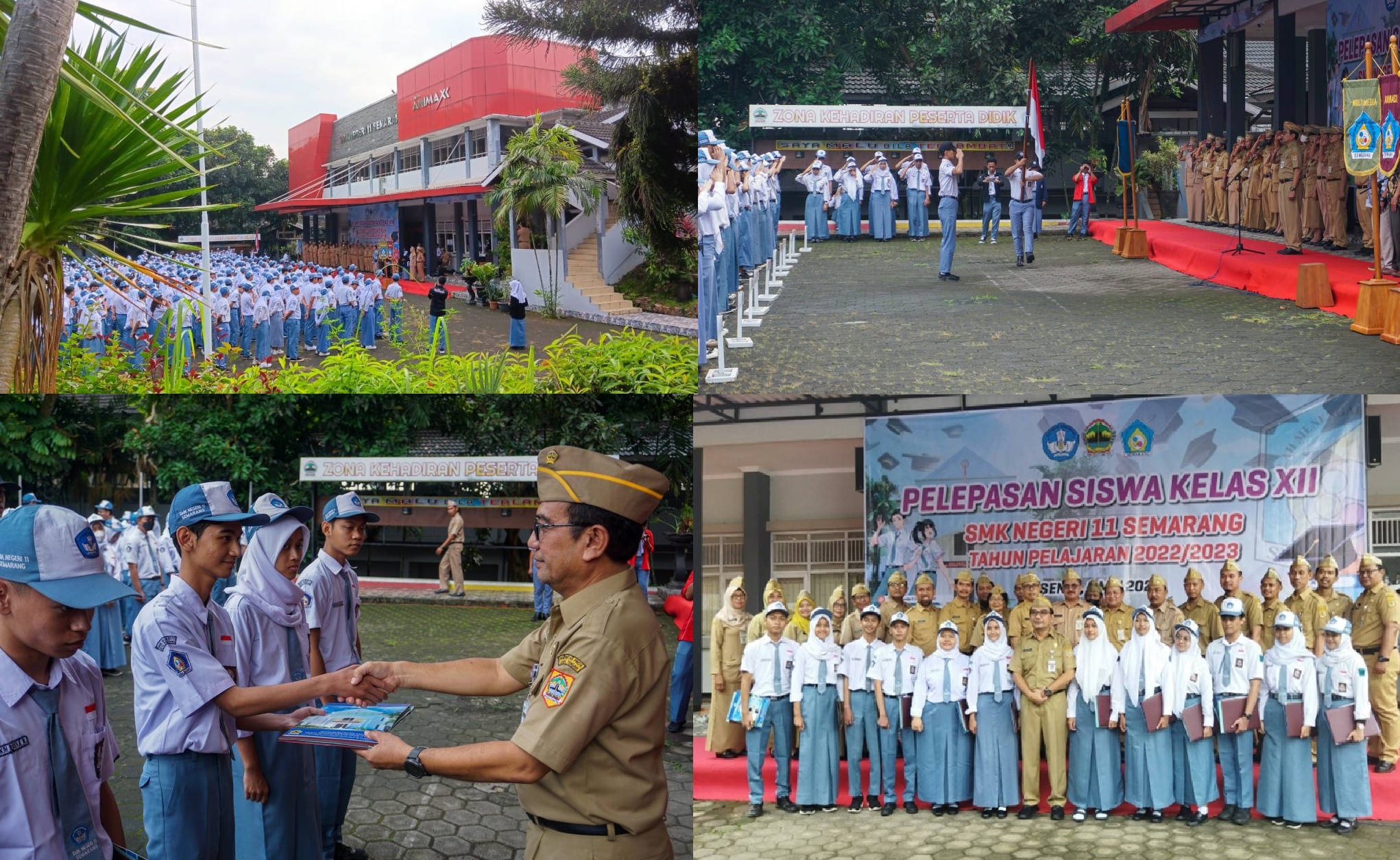 Upacara Pelepasan Siswa Kelas XII SMK N 11 Semarang Bertaburan Piagam Penghargaan Upacara Pelepasan Siswa Kelas XII SMK N 11 Semarang Bertaburan Piagam Penghargaan