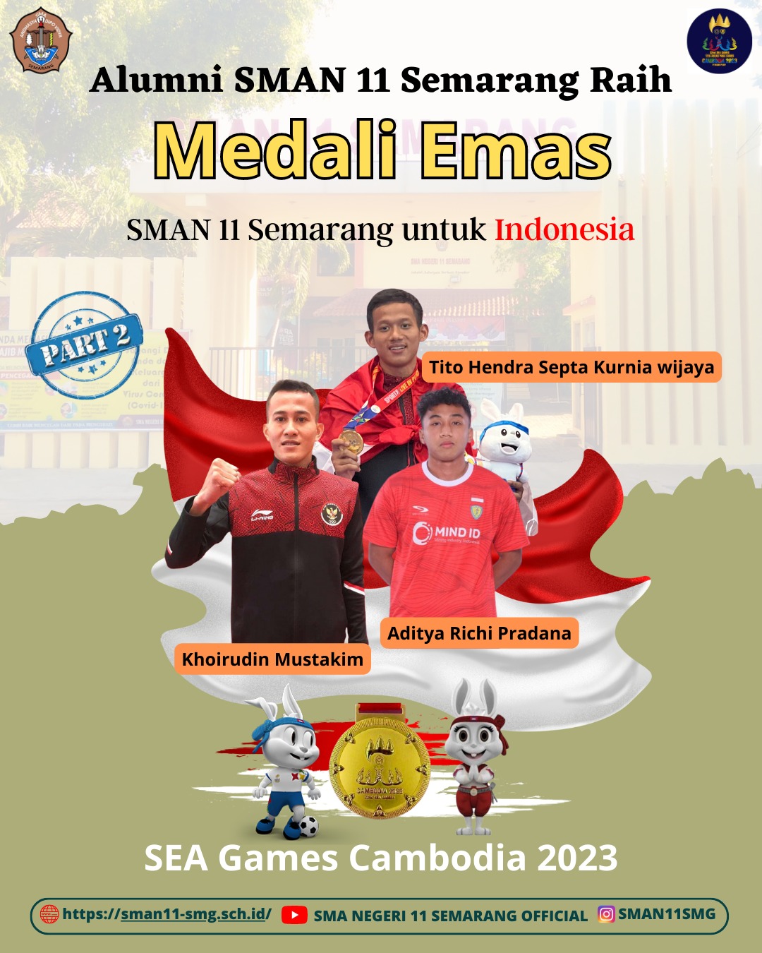 Bangga! Raih Medali Emas di SEA Games Cambodia 2023, Alumni SMA Negeri 11 Semarang Borong Kejuaraan di 3 Cabang Olahraga
