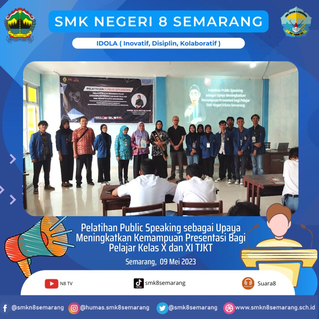 Latih Kemampuan Presentasi Siswa SMK N 8 Semarang, USM Berikan Pelatihan Public Speaking Latih Kemampuan Presentasi Siswa SMK N 8 Semarang, USM Berikan Pelatihan Public Speaking