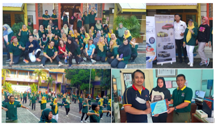 Senam Sehat Guru SMKN 4 Semarang bersama Bank Jateng Cabang Setwilda