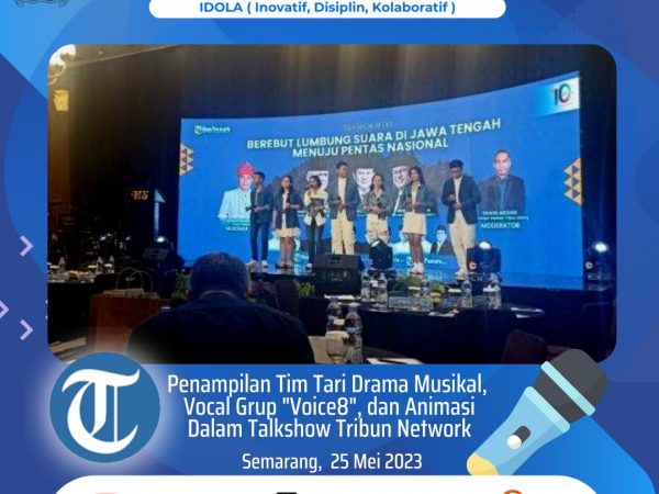 Siswa SMKN 8 Semarang Tampilkan Tarian Drama Musikal Politik dan Animasi di Talkshow Tribun Network