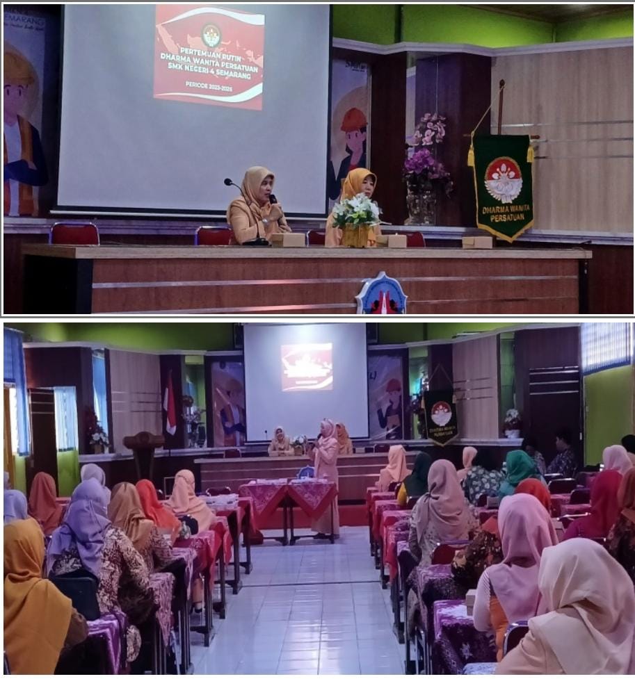 Dharma Wanita Persatuan SMKN 4 Semarang Adakan Pelatihan Pembuatan Manik-manik