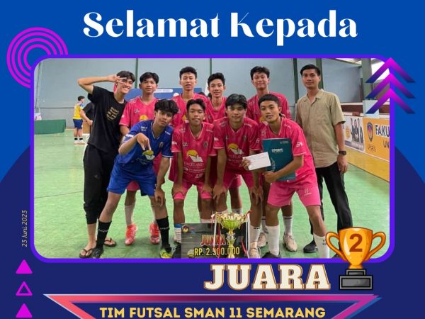 Tim Futsal SMAN 11 Semarang Raih Juara 2 Piala Rektor UPGRIS Semarang