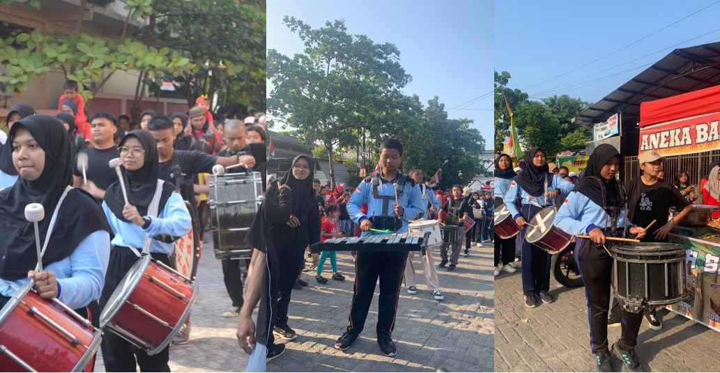 Drum Band SMKN 10 Semarang Meriahkan Jalan Sehat dalam Peringatan HUT RI ke-78 Drum Band SMKN 10 Semarang Meriahkan Jalan Sehat dalam Peringatan HUT RI ke-78