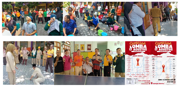 Guru SMKN 4 Semarang Ramaikan peringatan HUT RI ke 78  dengan Lomba Tradisional