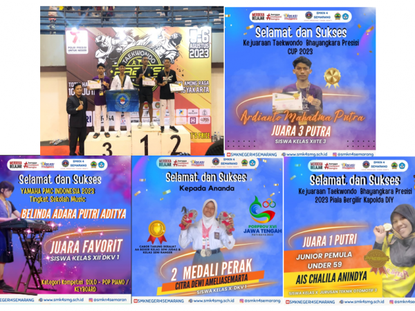 Siswa SMKN 4 Semarang makin Berjaya di event Olahraga dan Seni Tingkat Propinsi Jawa Tengah