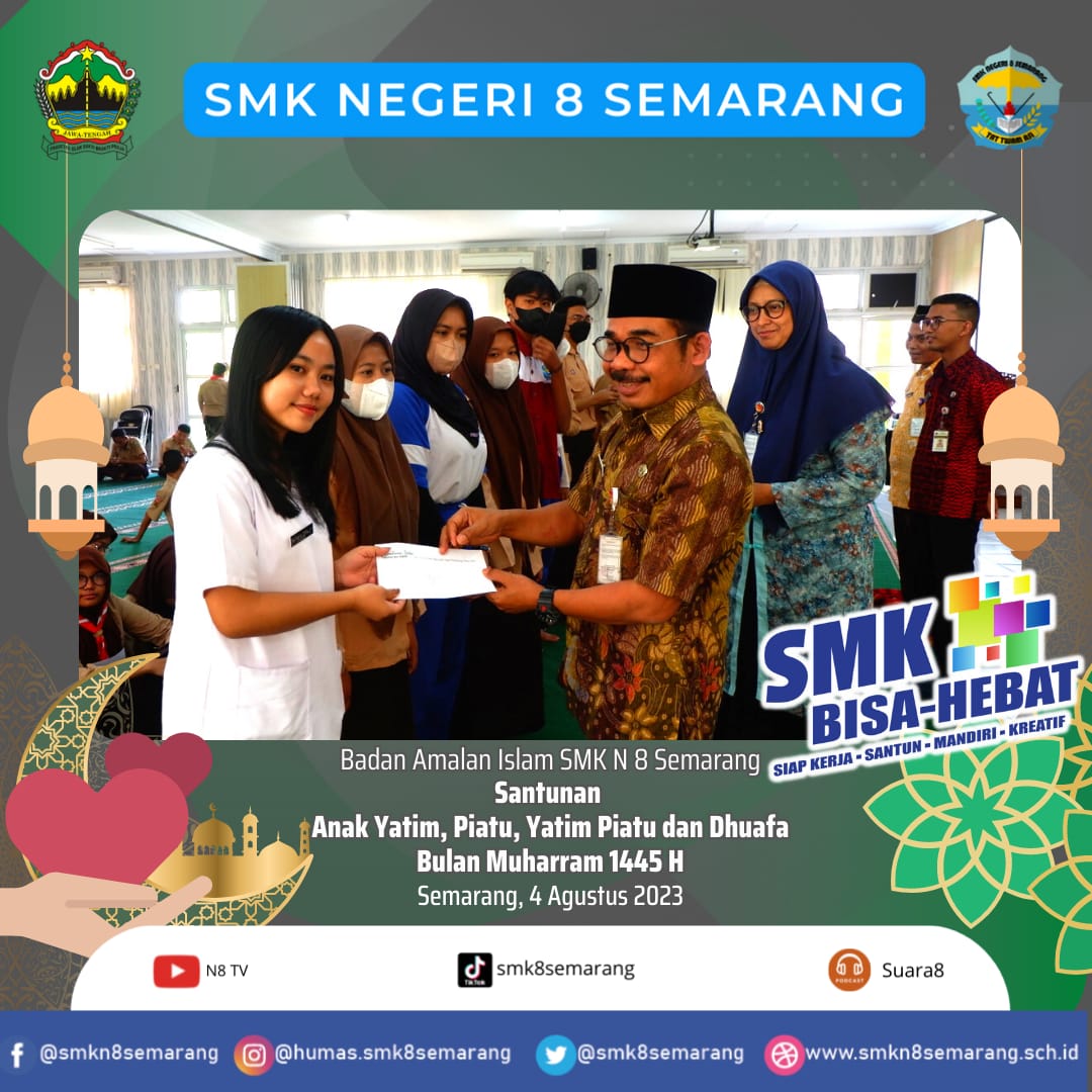 Keikhlasan dan Kemanusiaan Berkilau pada Kegiatan Santunan Anak Yatim Bulan Muharram di SMK N 8 Semarang