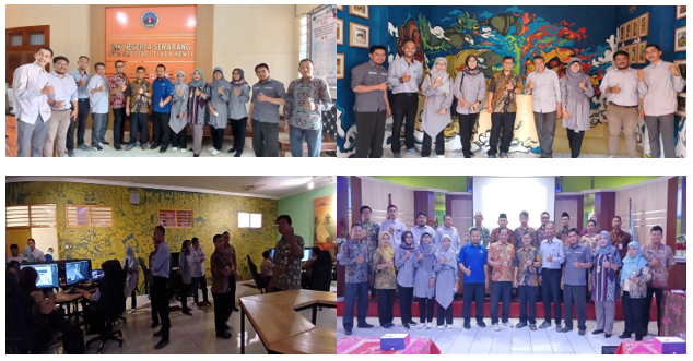 SMKN 4 Semarang berbagi tentang Teaching Factory, kelas Industri Panasonic  dan Usaha Mandiri kepada SMKN 8 Bandung