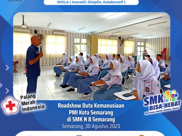 PMI Kota Semarang Gelar Roadshow Duta Kemanusiaan di SMK N 8 Semarang