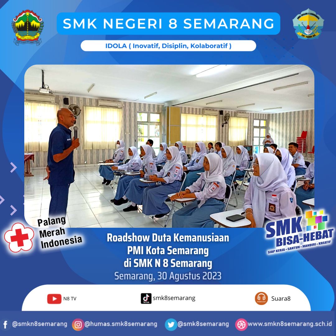 PMI Kota Semarang Gelar Roadshow Duta Kemanusiaan di SMK N 8 Semarang