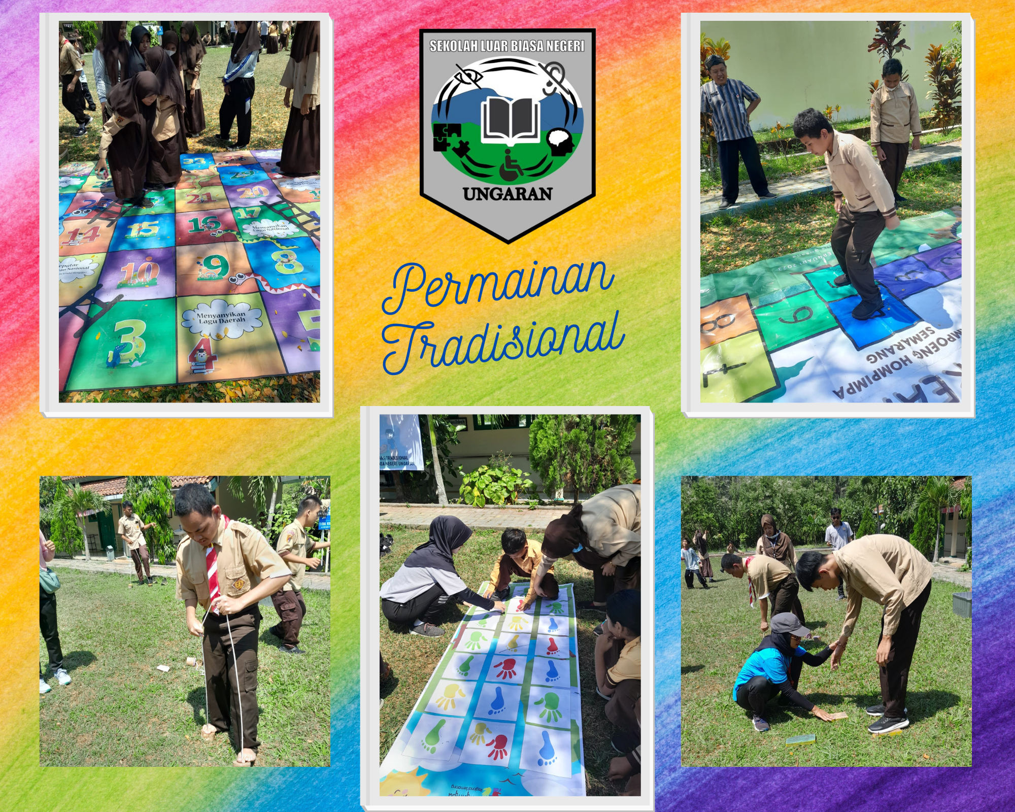 UNNES Mengajak Siswa SLBN Ungaran Bermain Permainan Tradisional