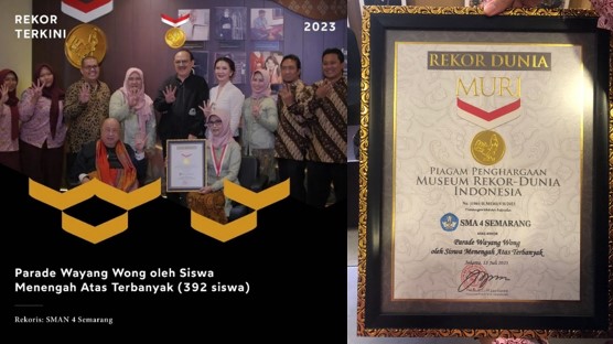 SMAN 4 Semarang Sabet Rekor Muri dalam Pagelaran Wayang Wong Siswa SMA Terbanyak 2023