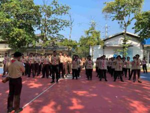 SMKN 10 Semarang Gelar Latihan Dasar Kedisiplinan dan Kepemimpinan Pramuka Tahun 2023