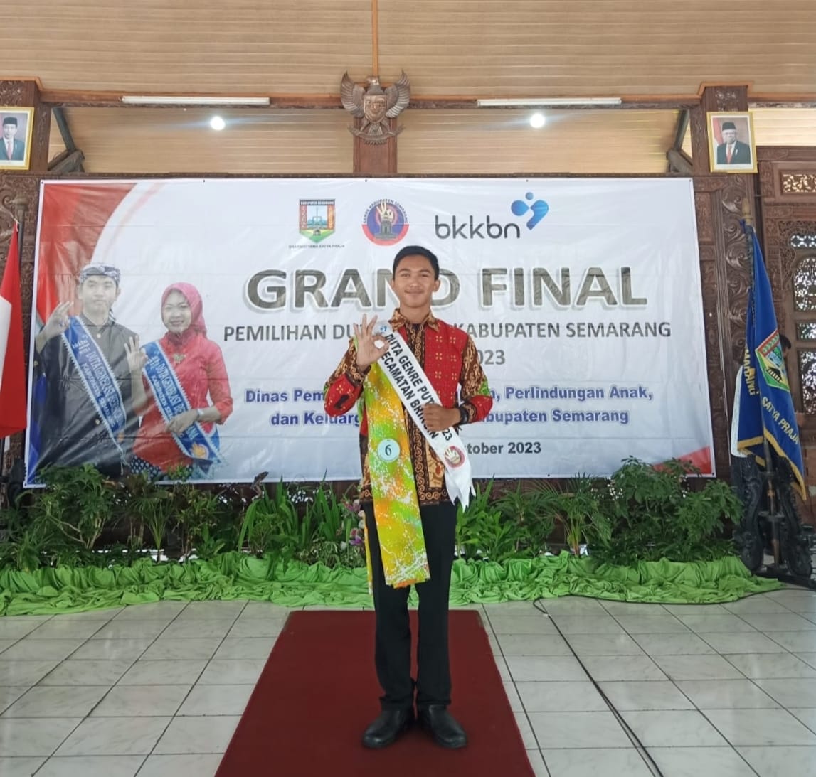 Dinar Adi Wicaksono Siswa SMAN 1 Bringin Berhasil Duduki Runner-Up Duta Genre Putra Kabupaten Semarang Tahun 2023