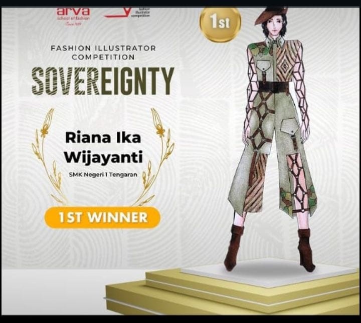 Riana Ika Wijayanti, Siswi SMKN 1 Tengaran Peraih Juara Pertama Kompetisi Fashion Illustrator
